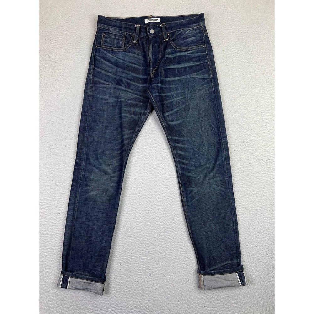 Ron Herman Denim Huron Jeans Mens 29x34‎ Blue Slim Tapered Selvage Made USA